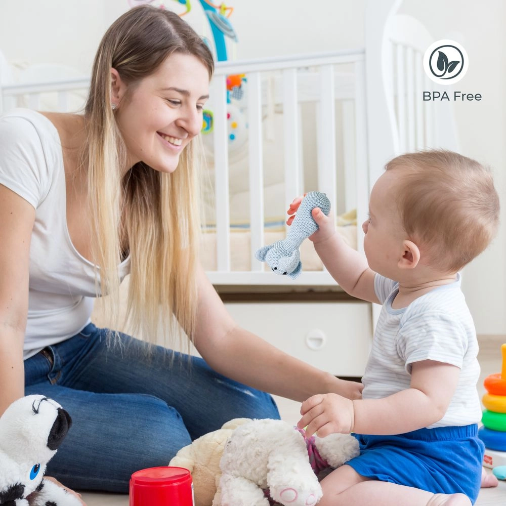 Crochet Ring Rattle Toy - Suitable for 0 month & above premium cotton yarn Tiger