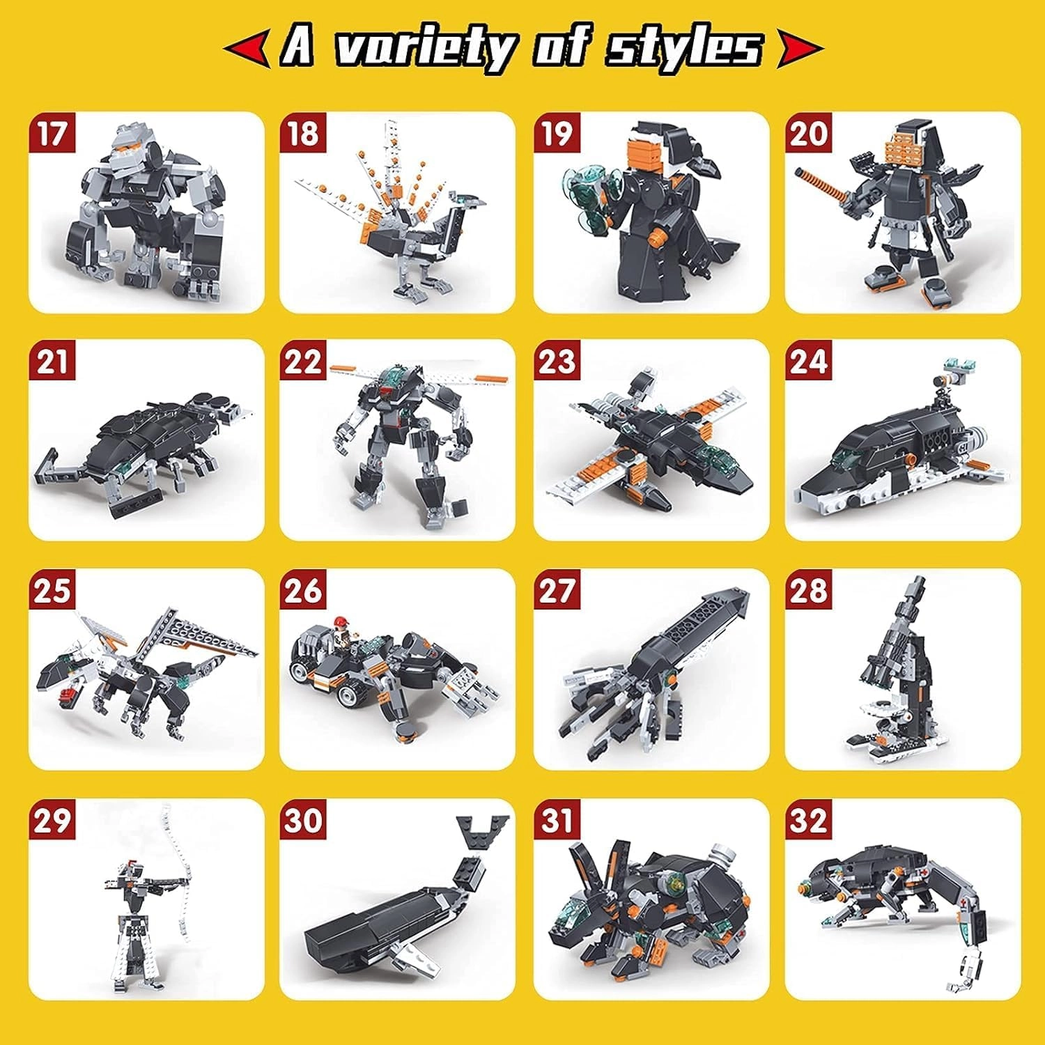 Magic Building Blocks Set - robot 256pcs