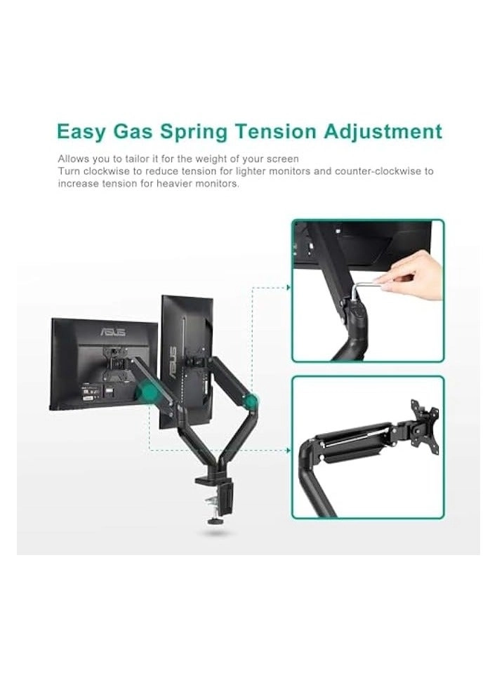 Dual Monitor Mount - 2 Monitors 32 inches 75mm or 100mm