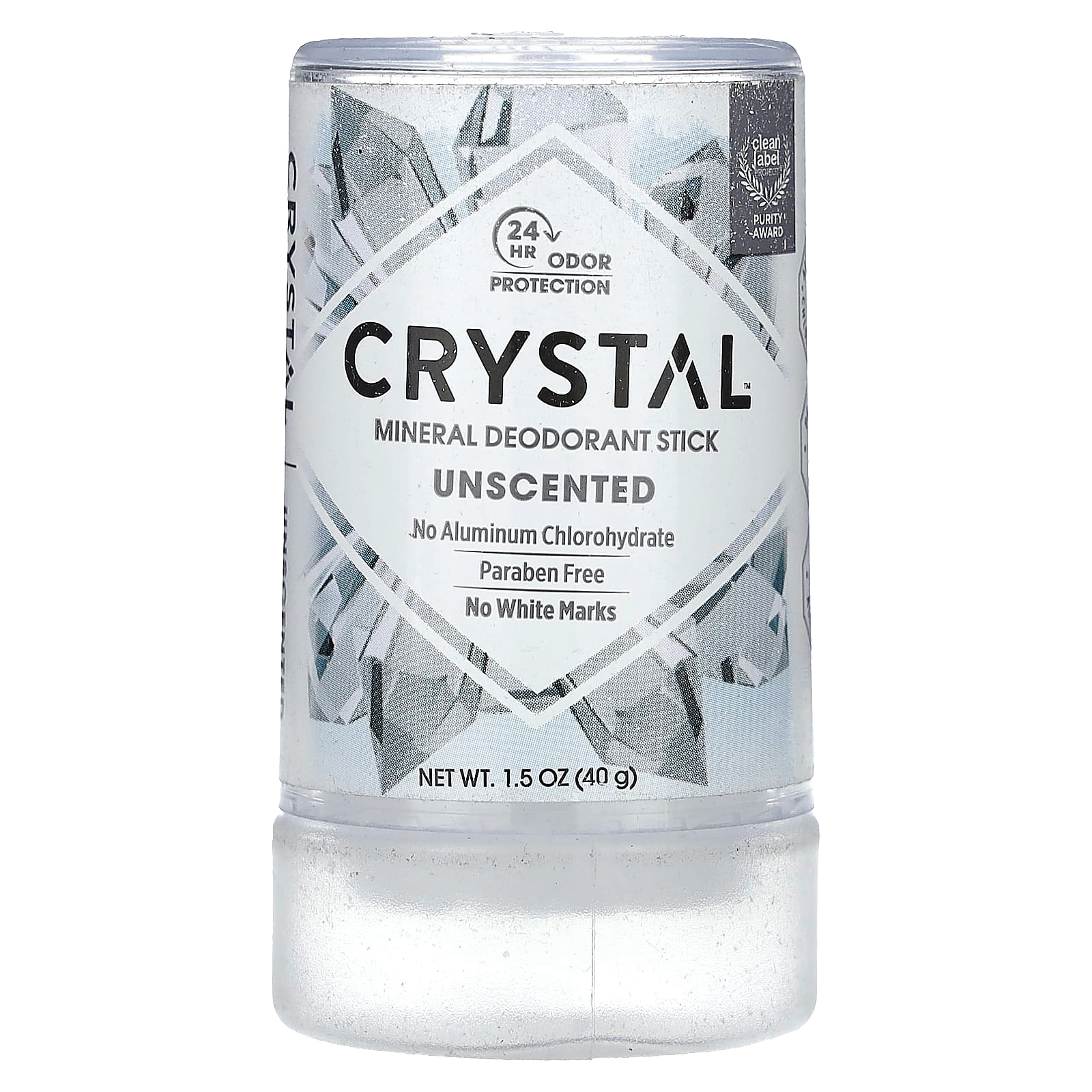 Crystal Mineral Deodorant Stick - Unscented 1.5 oz (40 g)