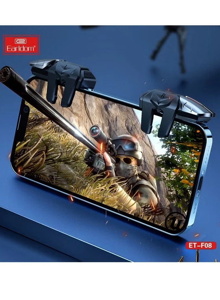 L1 R1 PUBG Mobile Trigger Controller - Black/Silver iOS & Android
