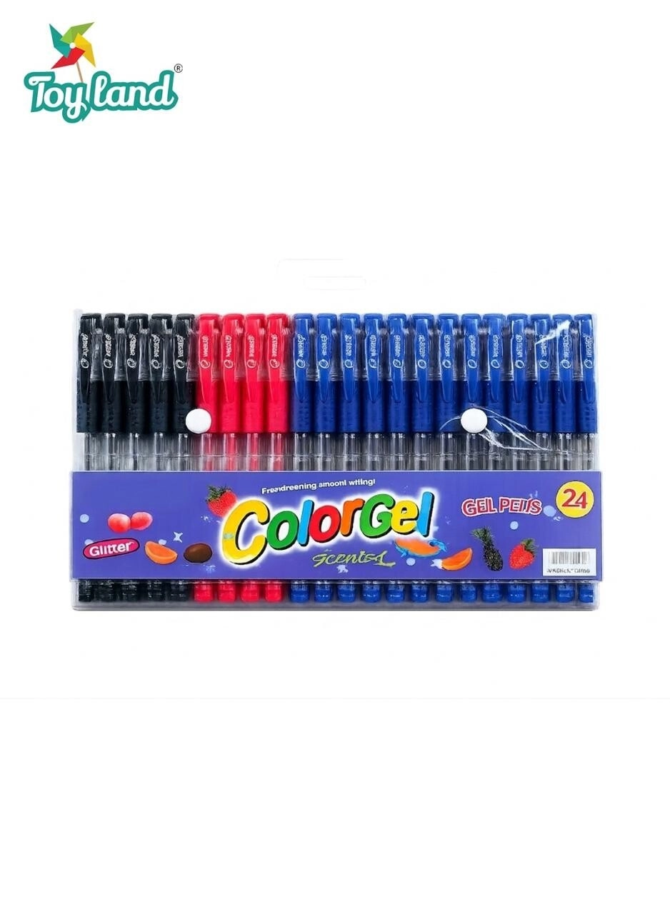 Toy Land UAE Glitter Gel Pen Set - 24-Piece