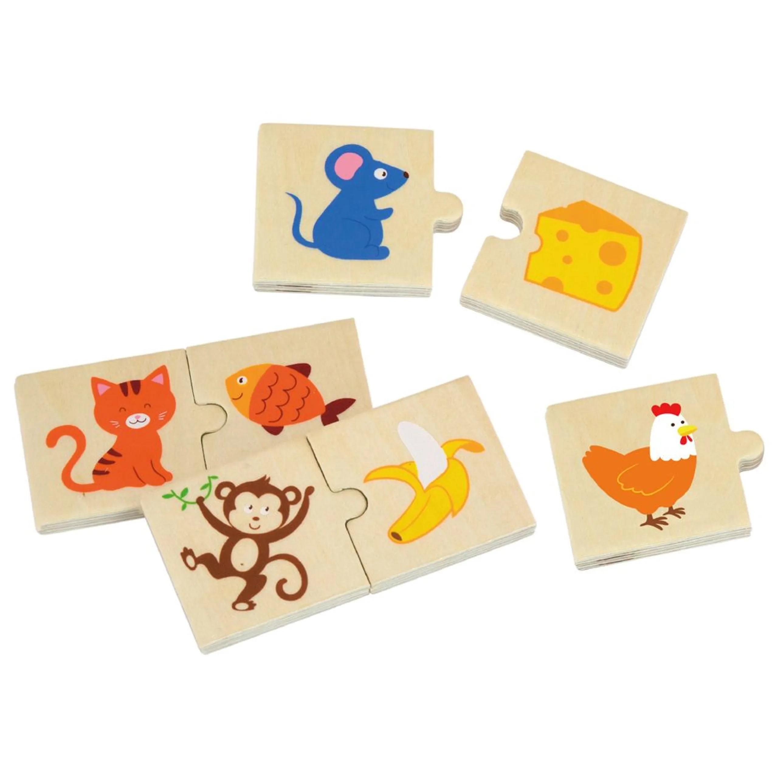 Animal Feeding Mix & Match Puzzle - 2 years & above 12 pieces
