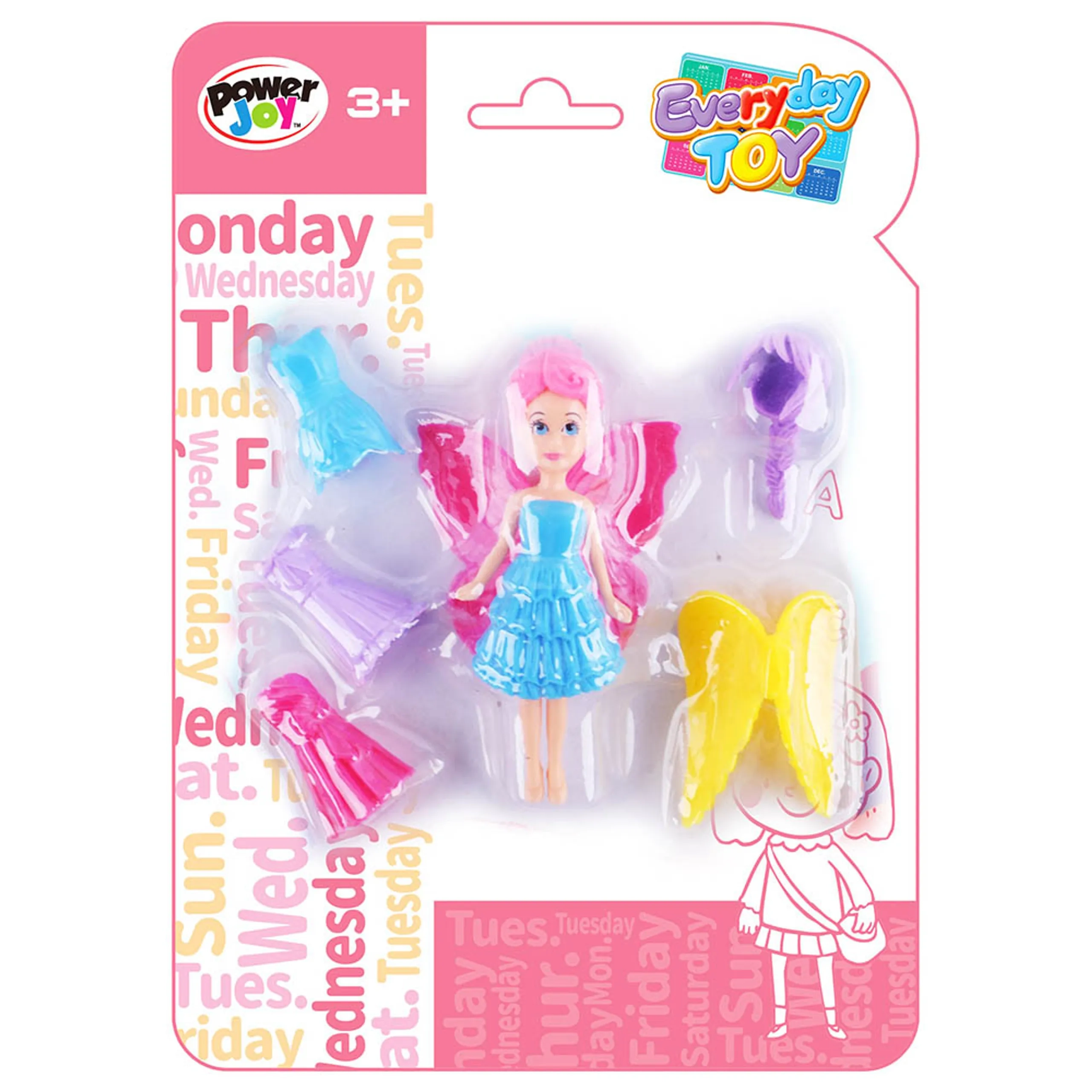 Everyday Fashion Doll - Snap On 7 Pcs Pink Ages 3+