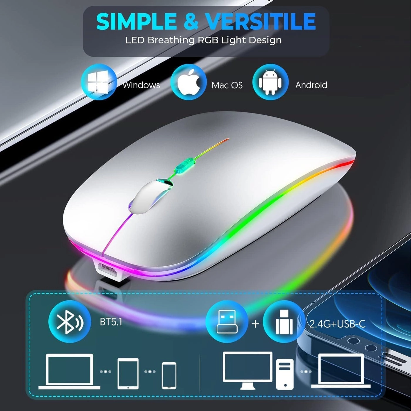 RGB Gaming Mouse - Bluetooth