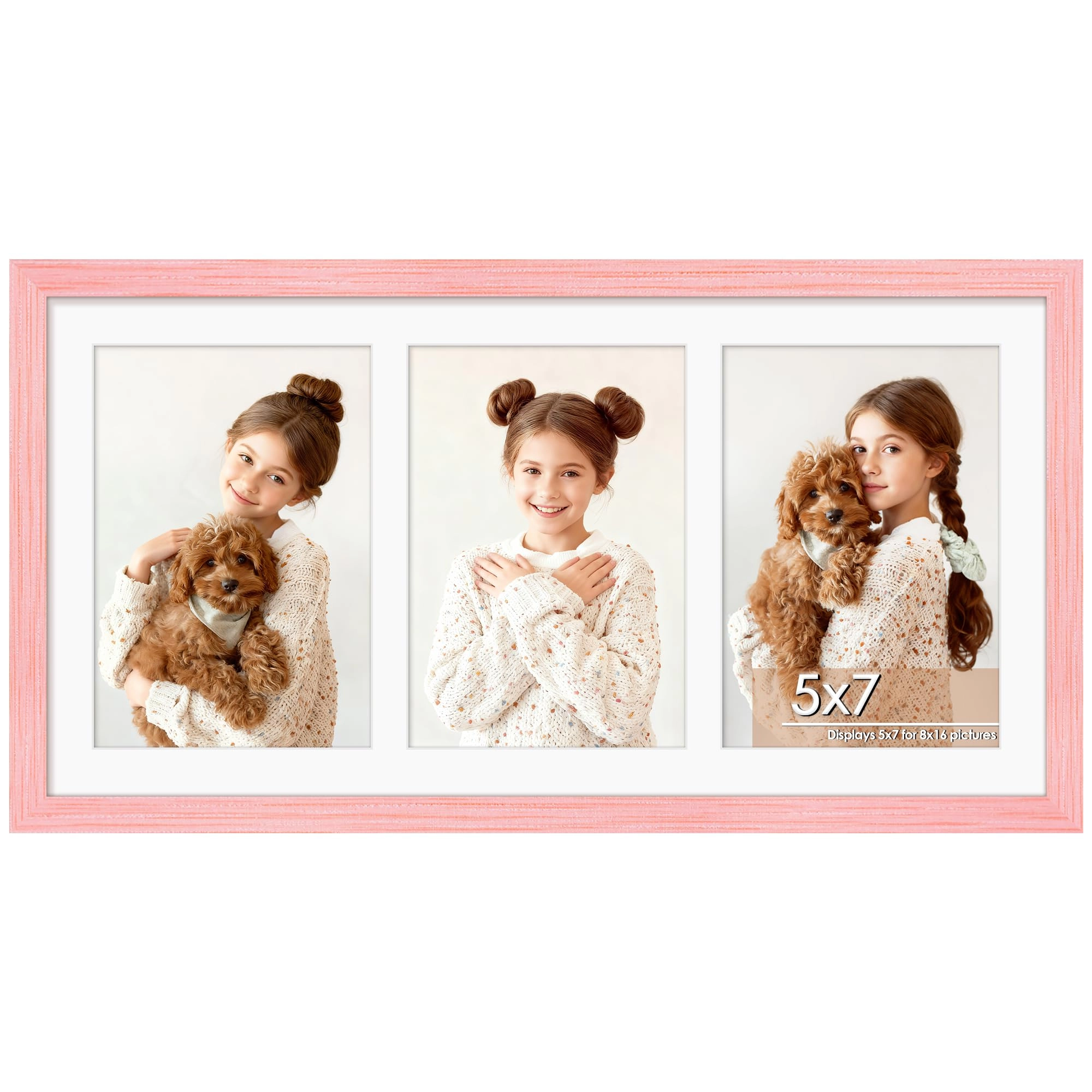 duenpy Collage Picture Frame - 8x16 three 5x7-inch