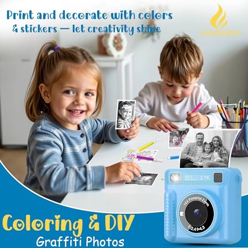 Kids Instant Print Camera - 1080P 32GB