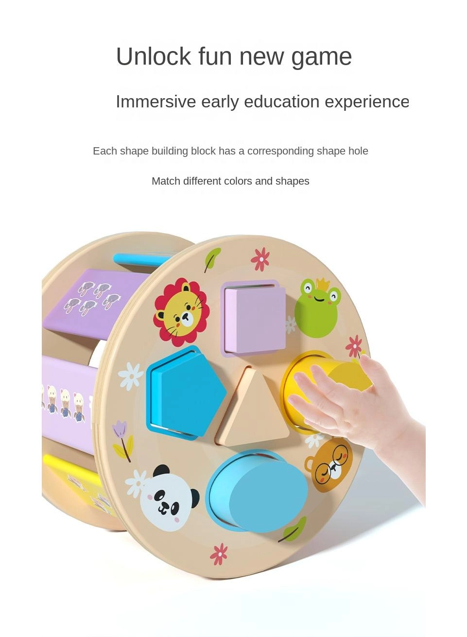 Shape Pairing Porous Cognitive Trailer Toy