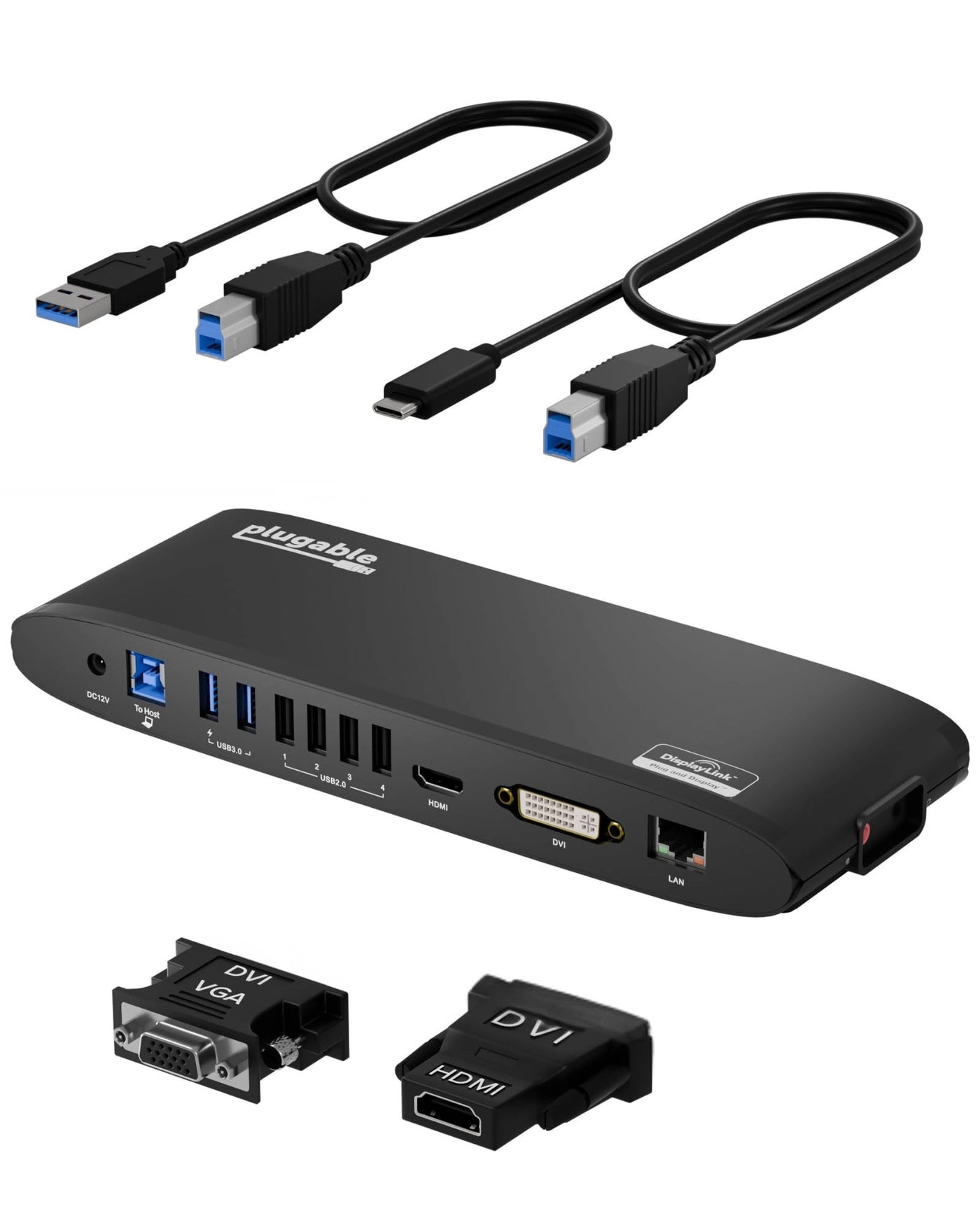 USB 3.0 Universal Laptop Docking Station - UD-3900 Dual HDMI Gigabit Ethernet 6 USB Ports