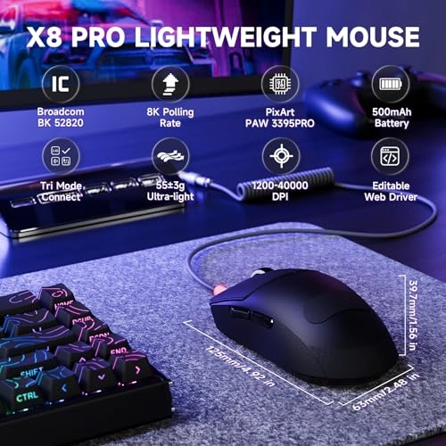X8 PRO Gaming Mouse - Wireless