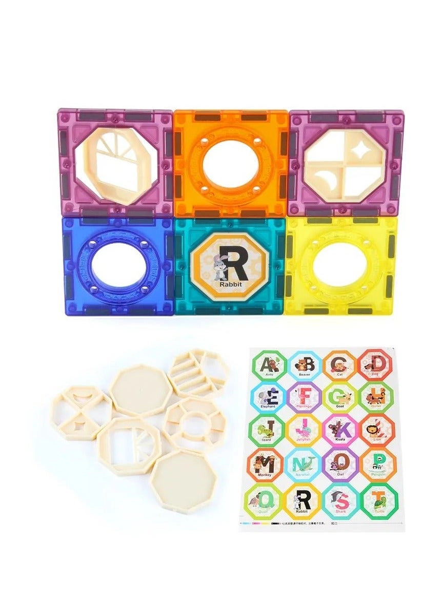 Magnetic Building Block - 125pcs Multicolour Set