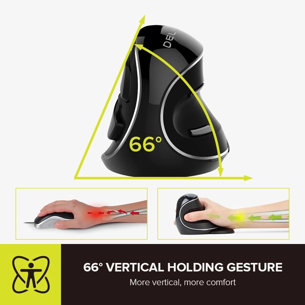 M618GX Ergonomic Vertical Mouse - Wireless