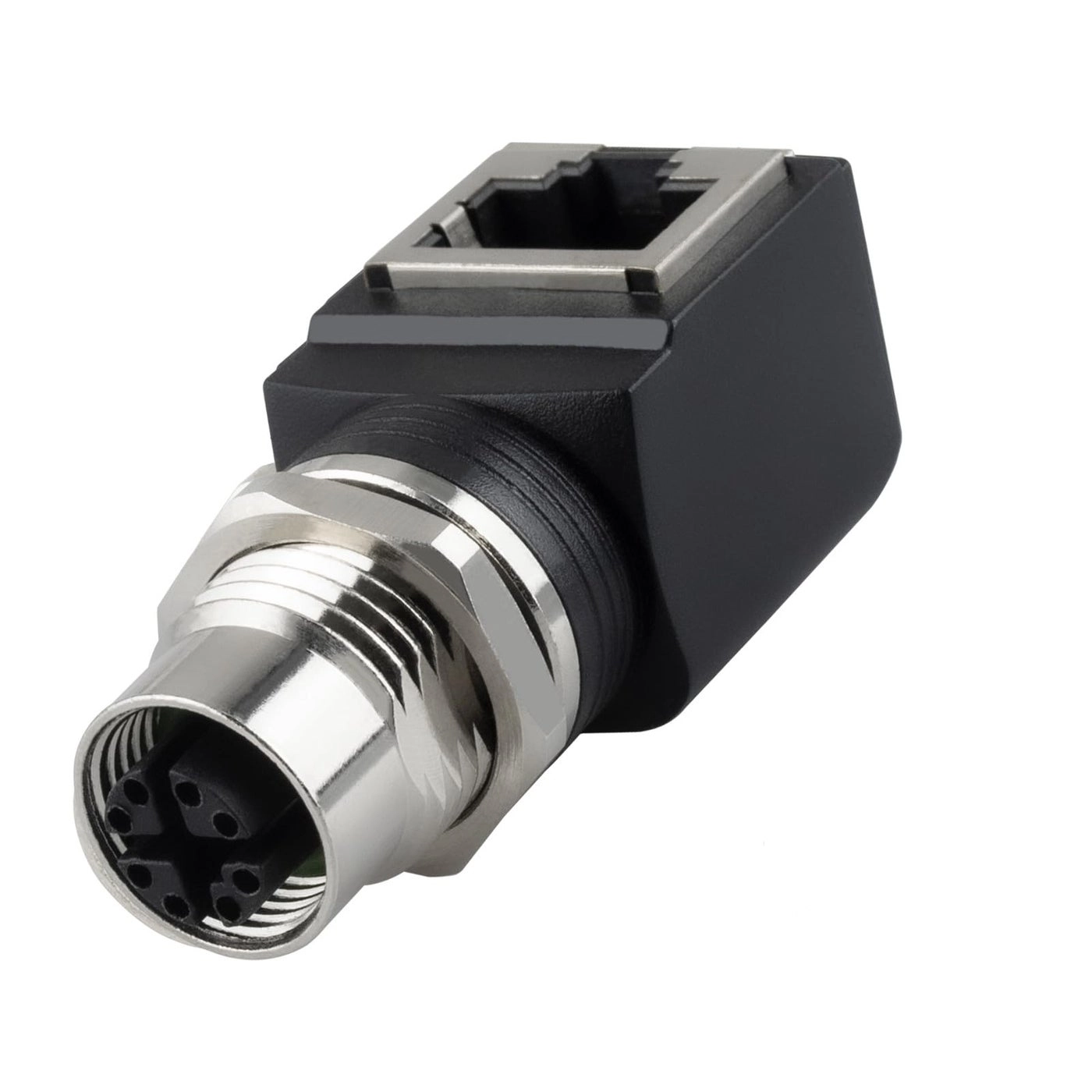 RJ45 to M12 X Coded 8 Pin Adapter - IP68 Shielded