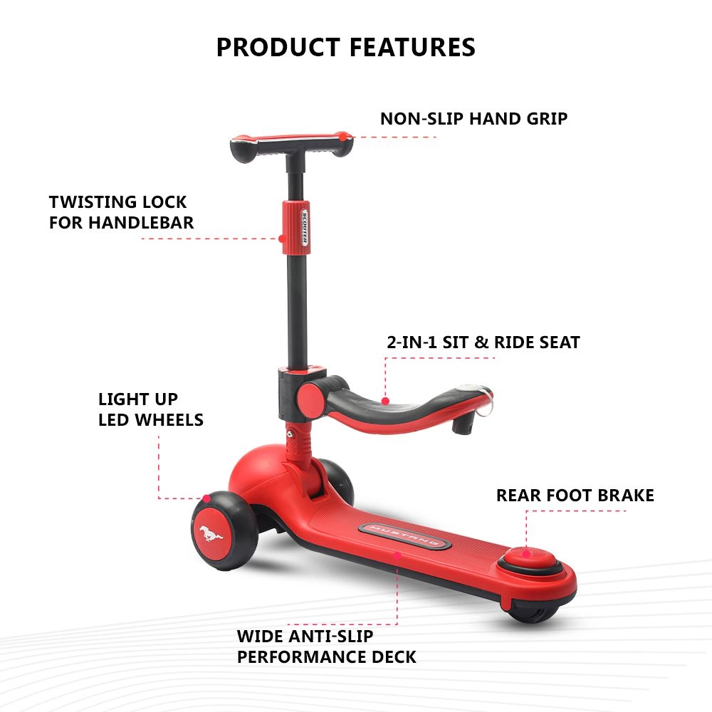 Glider Kick Scooter + Seat