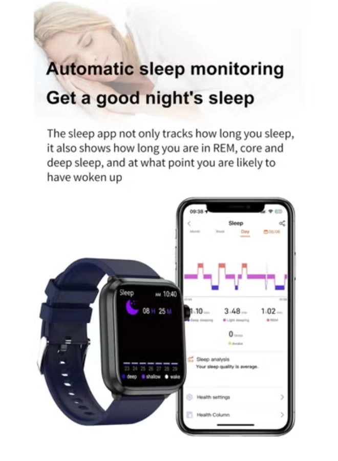 Glucose Monitoring Smart Watch - ECG Bluetooth Call SpO2