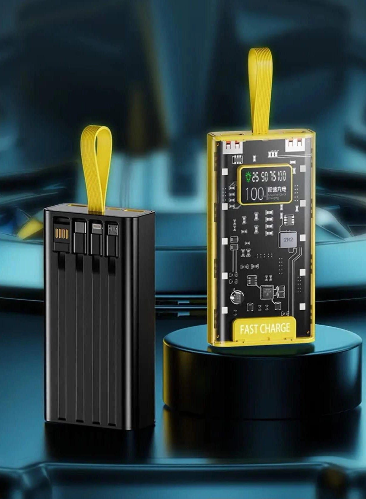 LCD Transparent Power Bank - 10000 mAh