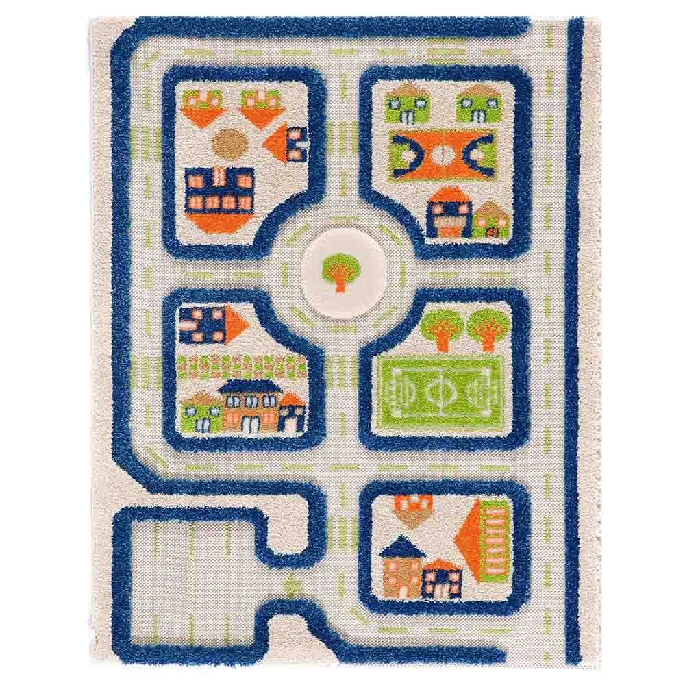 Traffic Design Educational 3D Carpet Playmat - Traffic Blue 12 months