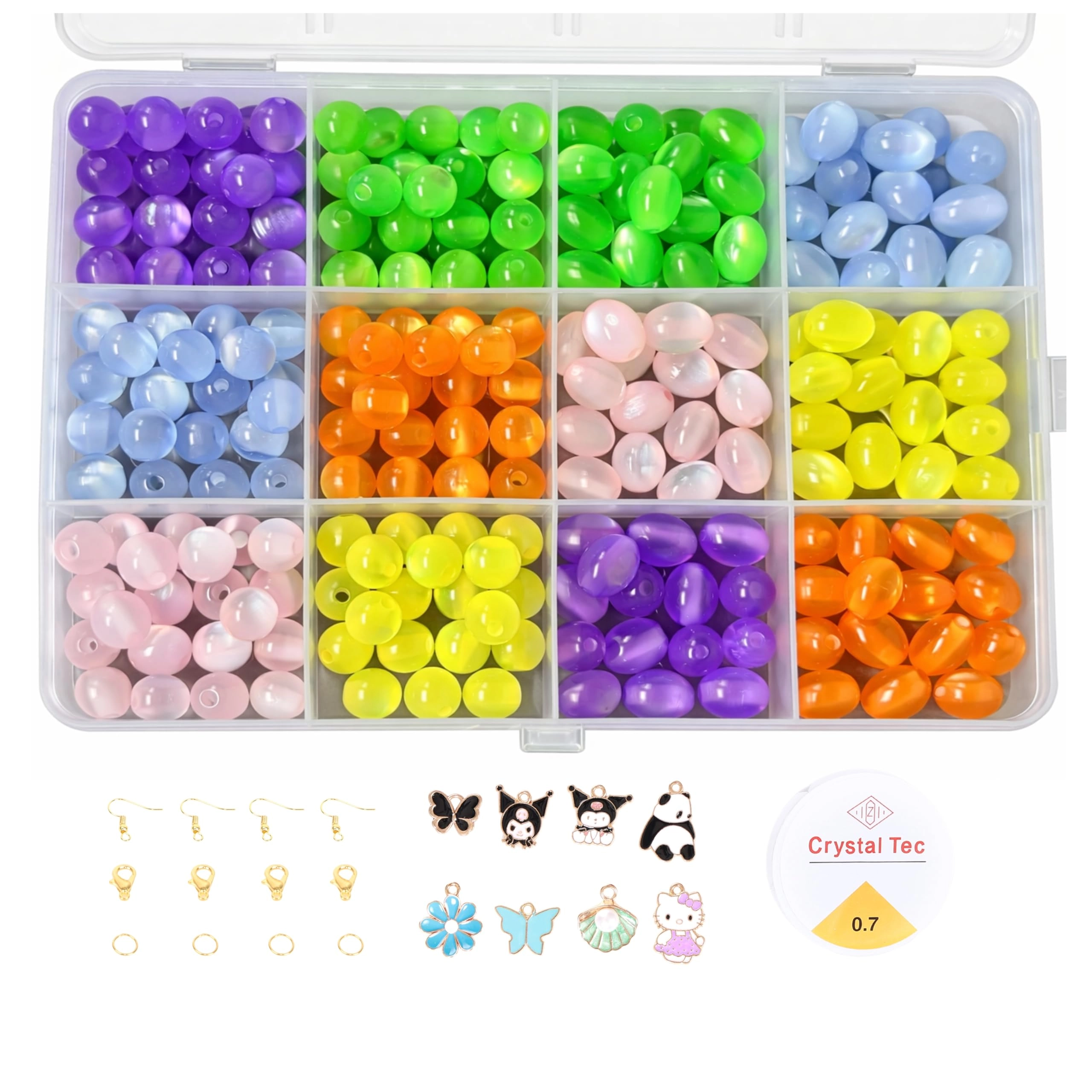 Bracelet Making Kit - 12 Types 10m Elastic Thread