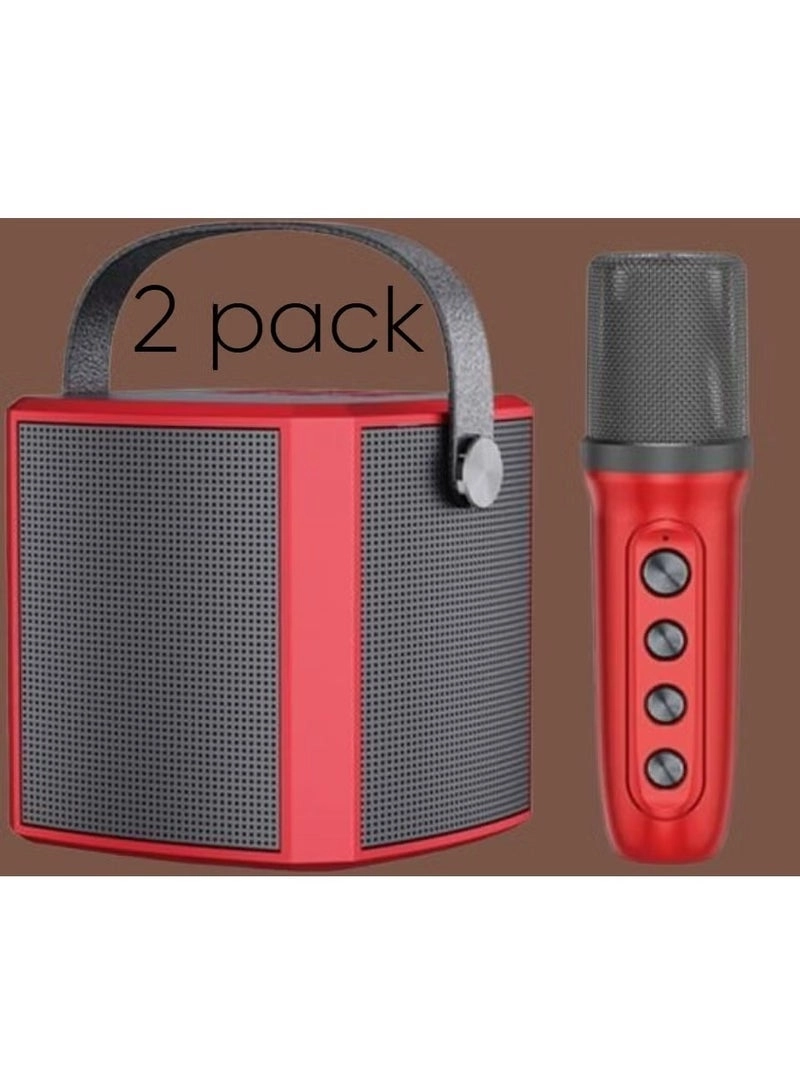 Portable Bluetooth Karaoke Speaker - 2 Pack