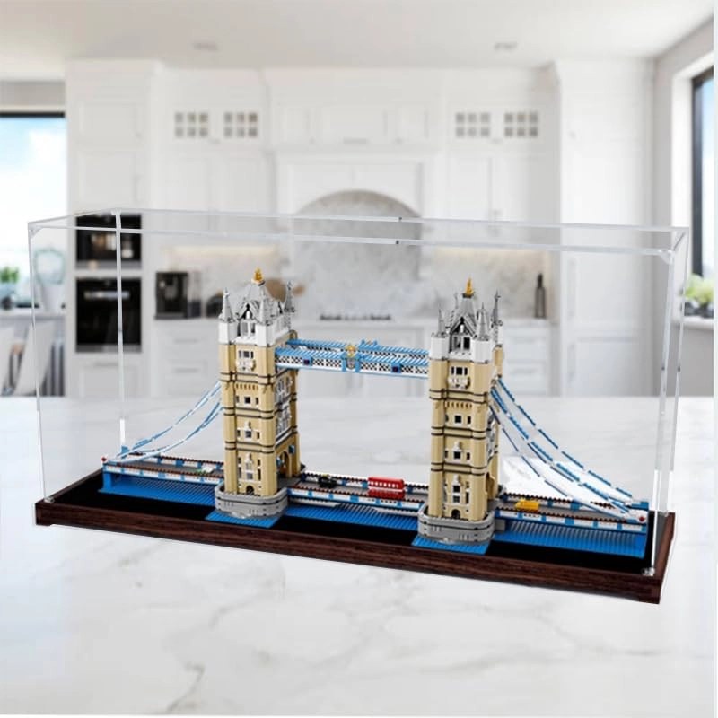 Lego Display Case (10214) - 42.12x11.81x19.68in Walnut Bottom Acrylic