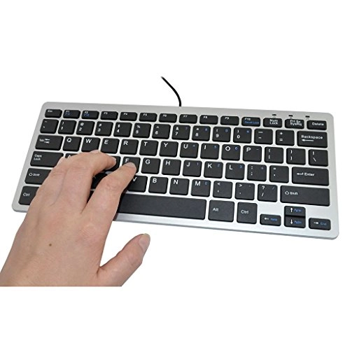 78 Key USB Wired Slim Mini Thin Compact Keyboard - QWERTY Wired