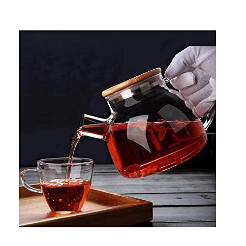 Glass Teapot - Stainless Steel Borosilicate Glass 1000 milliliter
