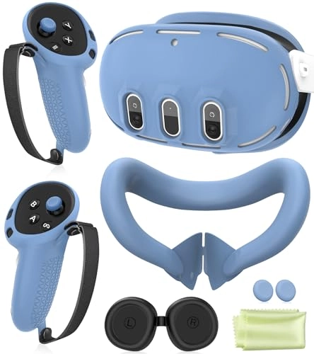 Controller Grips + Headset Shell Cover + Stick Cap + Face Cover + Lens Cover + Lens Cleaning Cloths