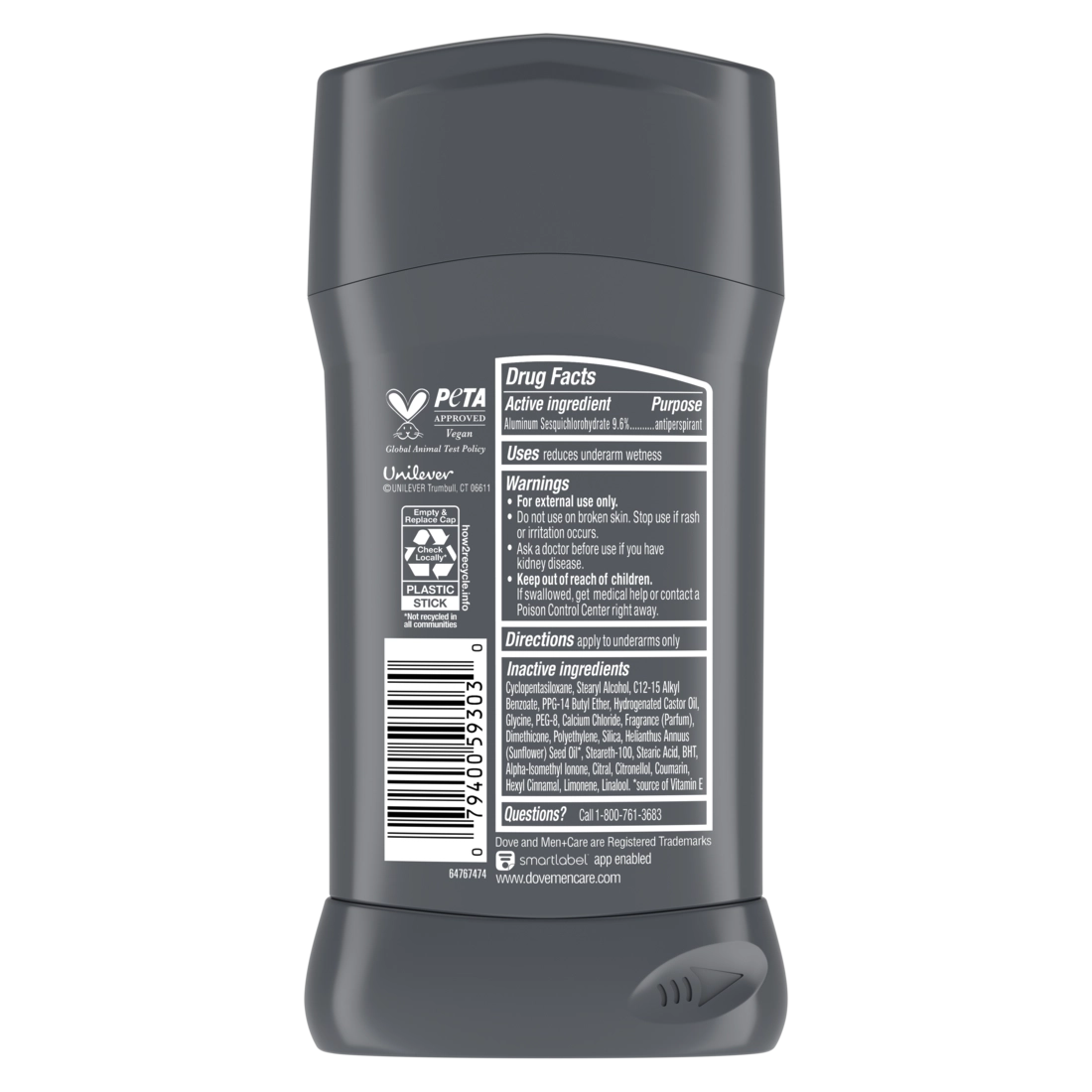 Men+Care Stain Defense Cool Antiperspirant Deodorant Stick - 500 gram