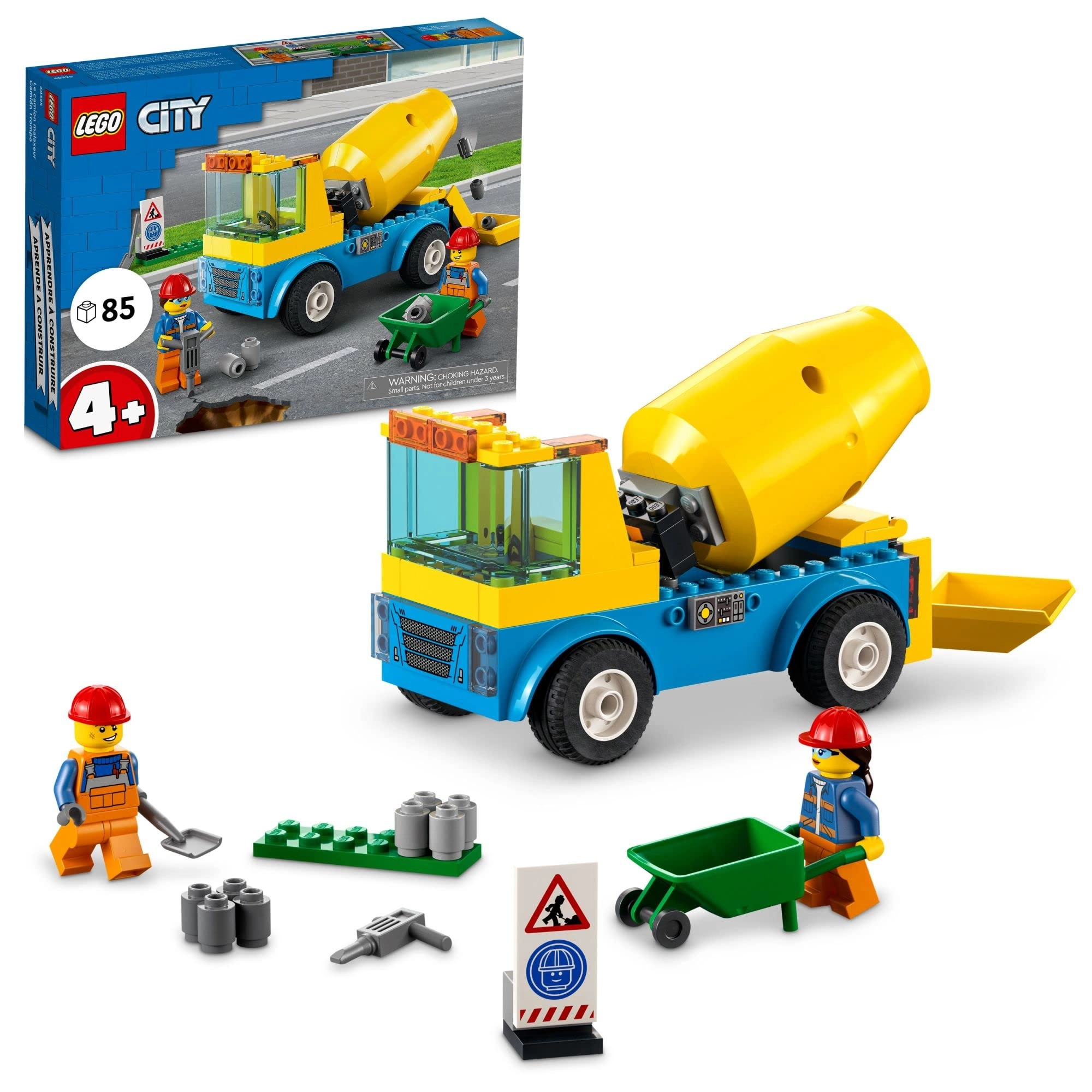 LEGO City Cement Mixer Truck (60325) - Great Vehicles