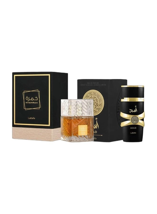 Lattafa Asad For Men Eau de Parfum 100ml + Khamrah Unisex Eau de Parfum 100ml