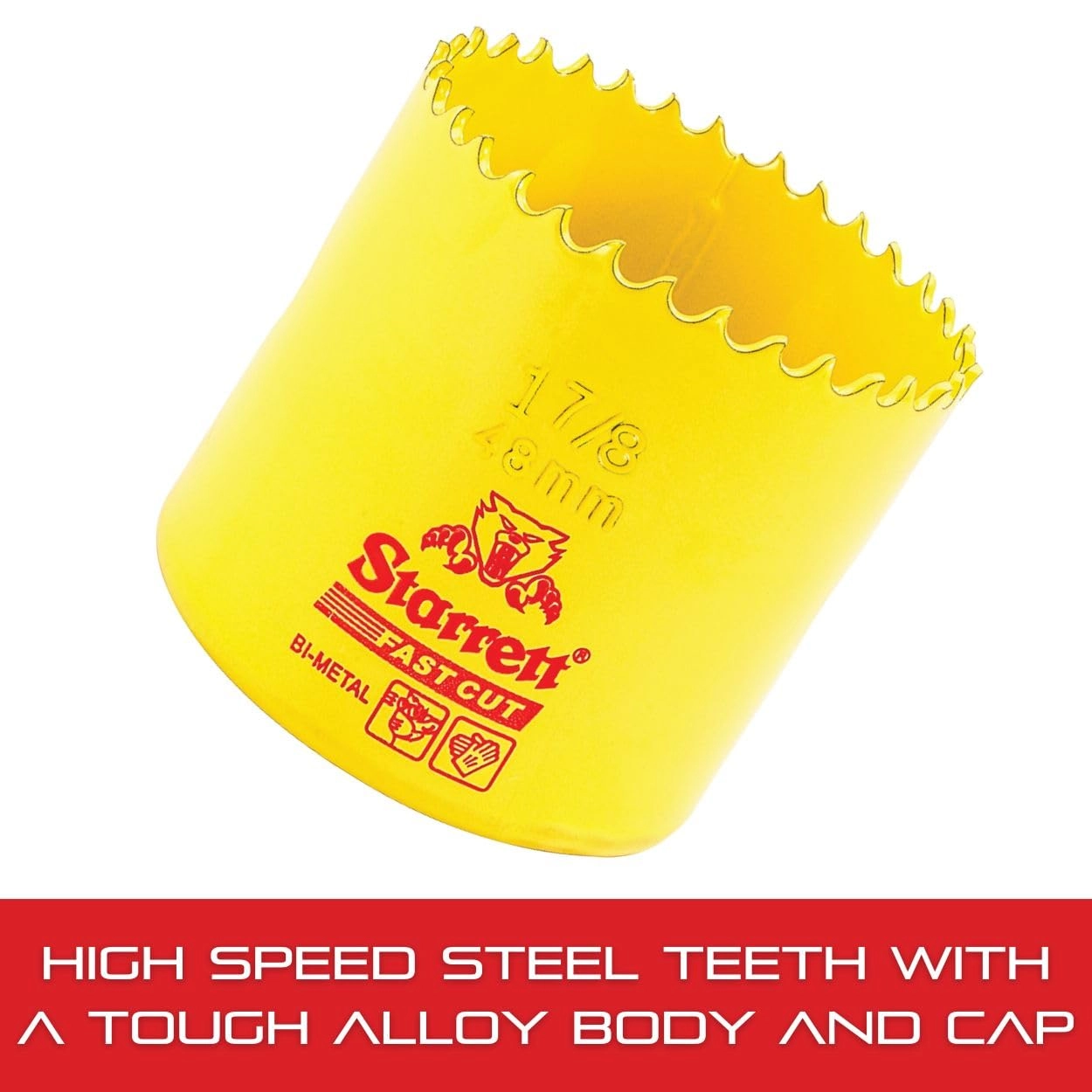 BiMetal Fast Cut Straight Pitch Hole Saw - 48mm metal steel wood