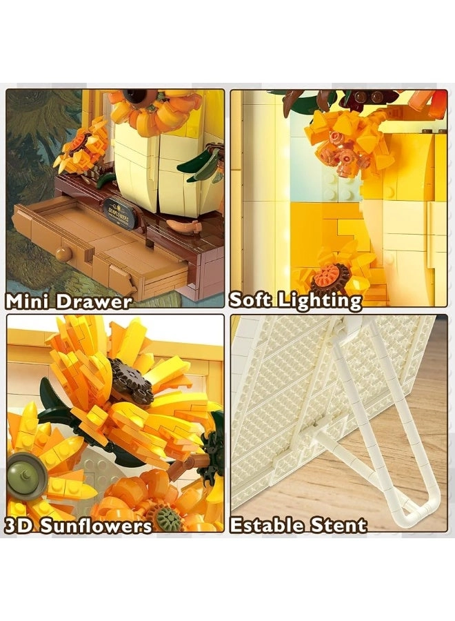 Flowers Sunflower Building Sets - 14 pcs