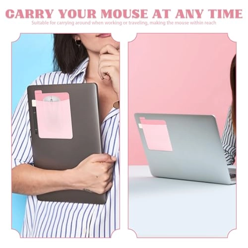 Stick on Mouse Holder - 2 Pack Large Pink