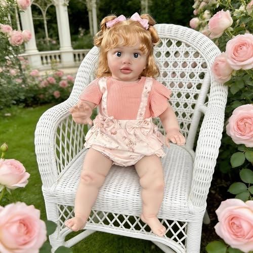 Pippa Reborn Baby Doll - 26 inch Cotton Vinyl Hand-rooted Curly Hair Ages 3+