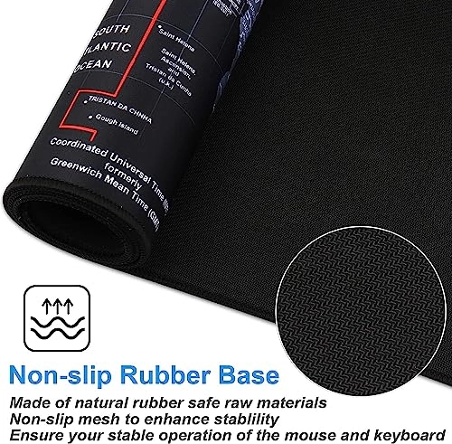 World Map Fabric Gaming Mouse Pad - 90x40 cm