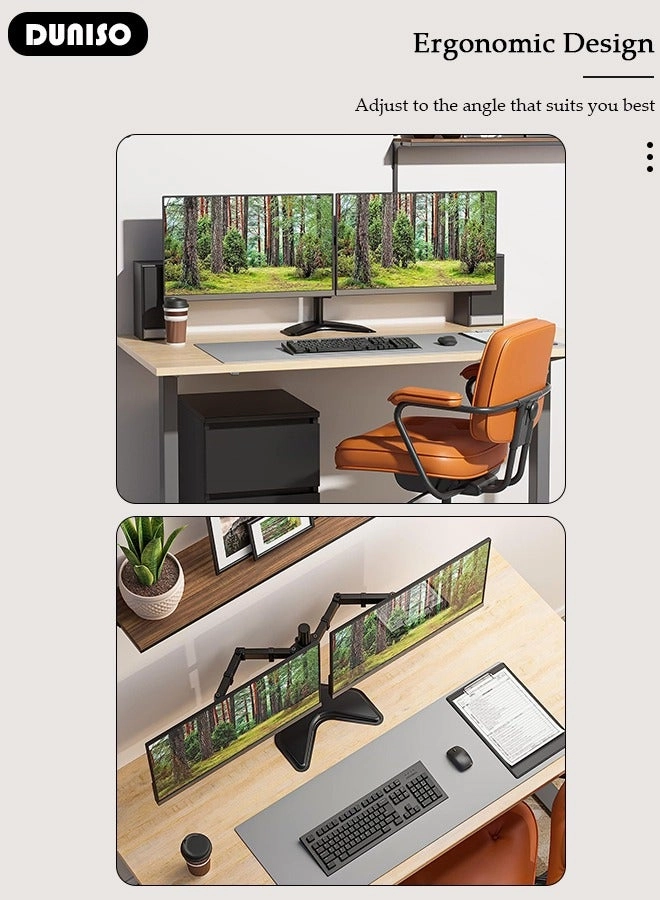 Dual Monitor Arm - 2 13-27 inch 75x75 mm 100x100 mm