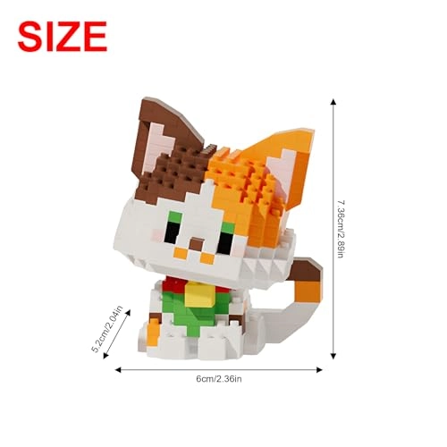 Micro Animal Building Bricks - Calico Cat 1 pcs