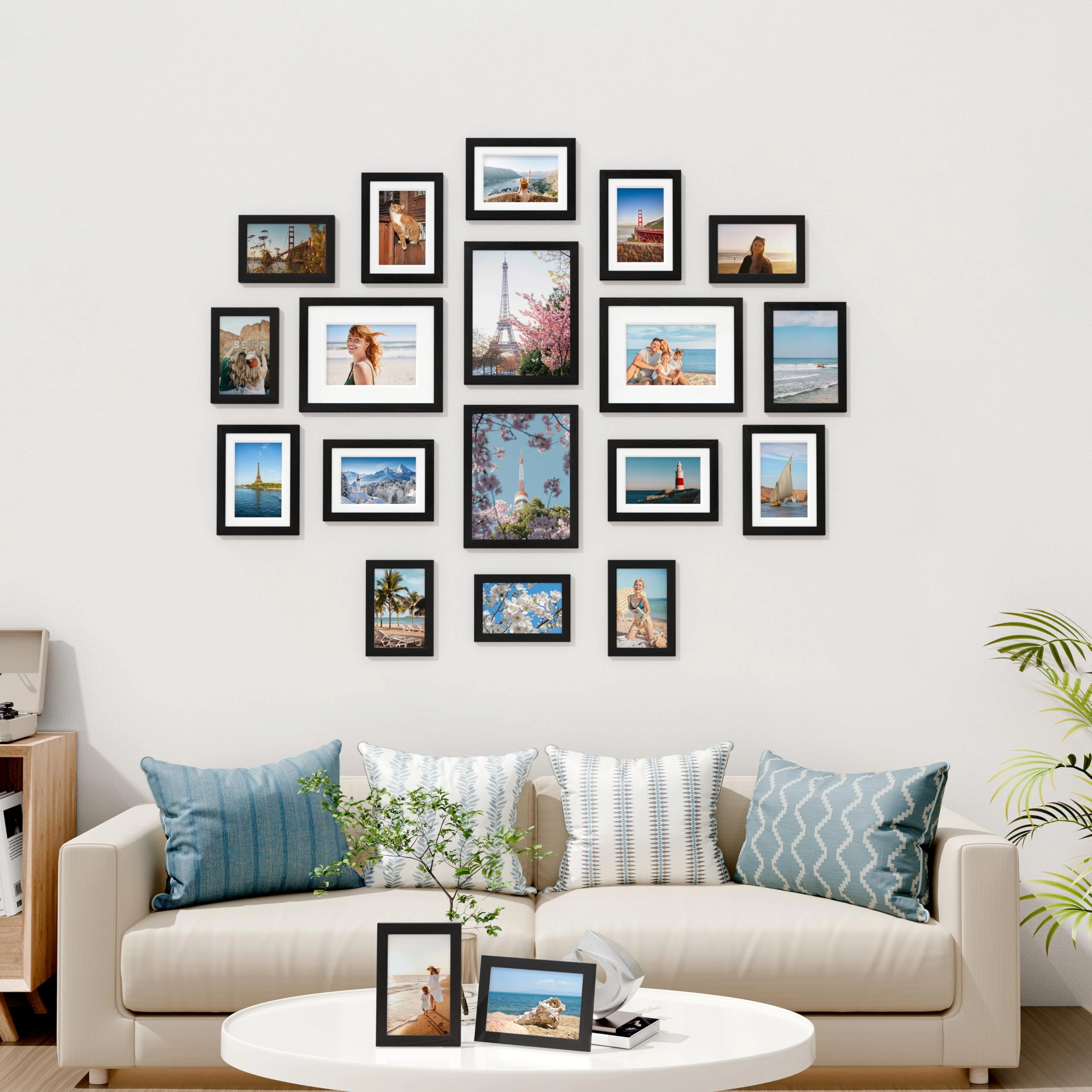 Picture Frames Set - 10 Pack Rustic Grey