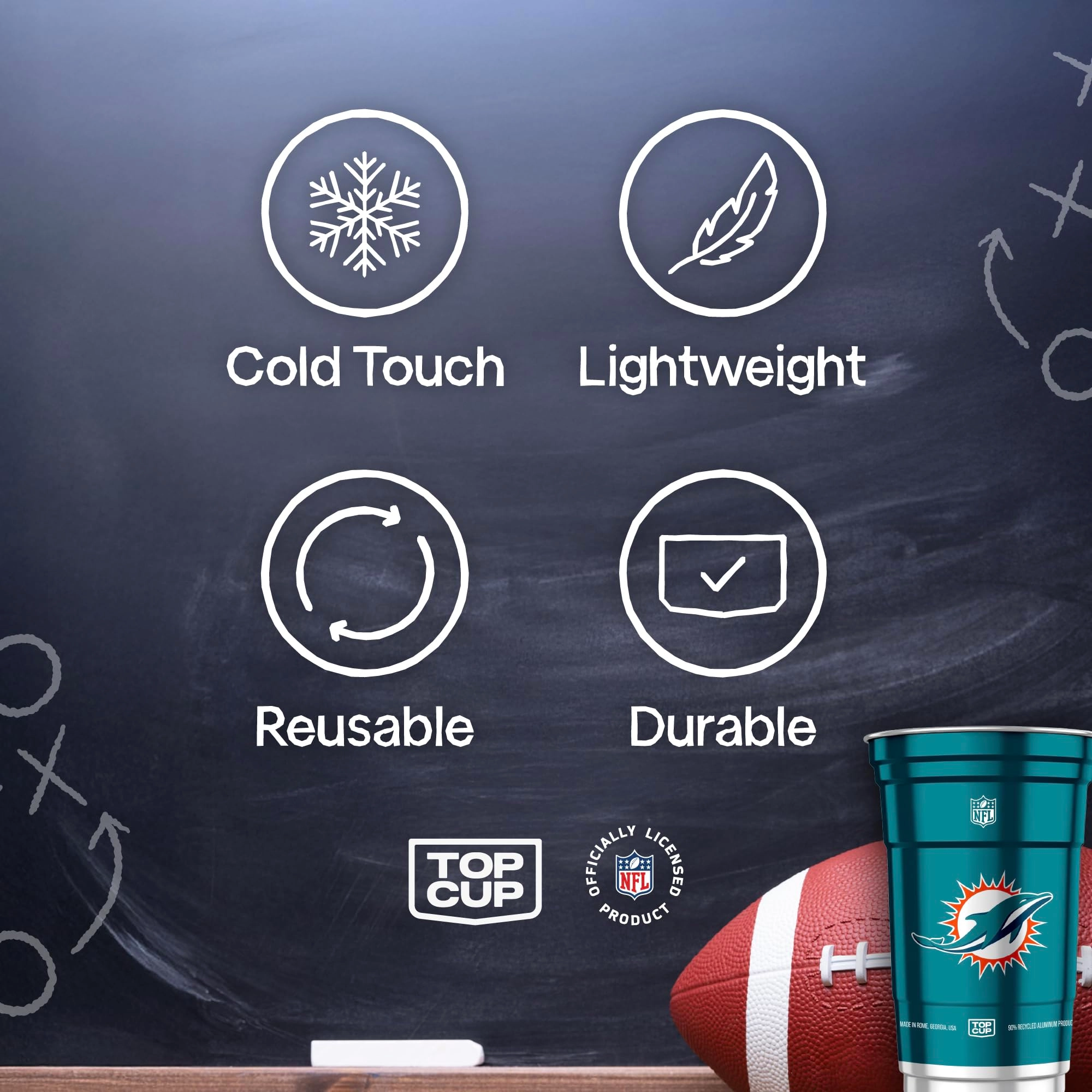 Miami Dolphins Reusable Cup - 20 pcs