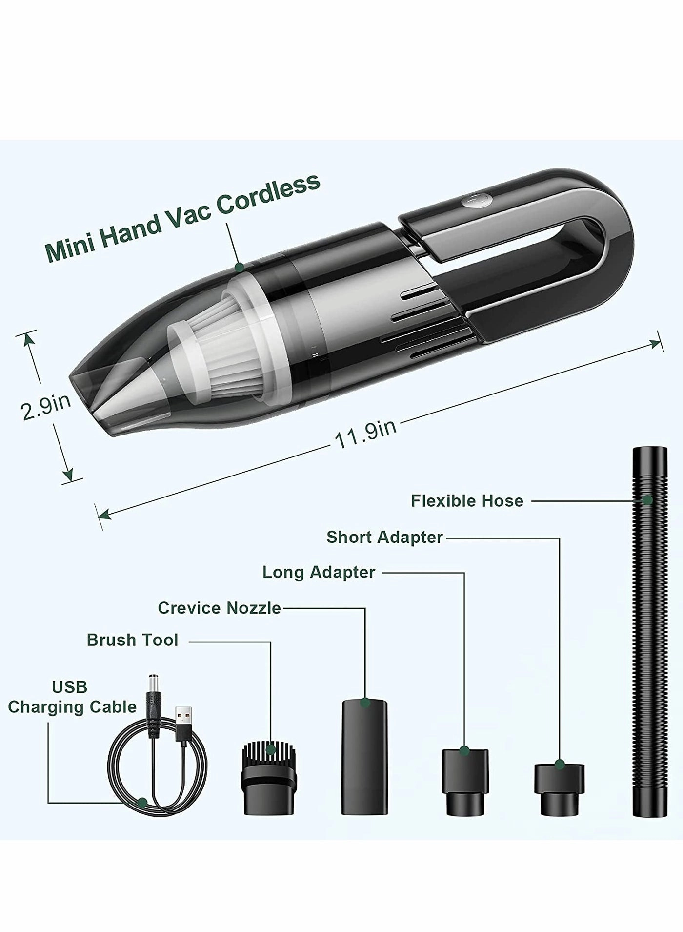 Handheld Car Vacuum Cleaner - 4000mAh
