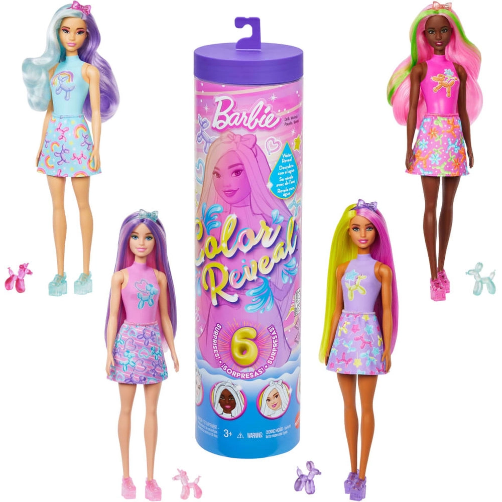 Barbie Color Reveal - Balloon Animals Series - 6 Surprises Ages 3+