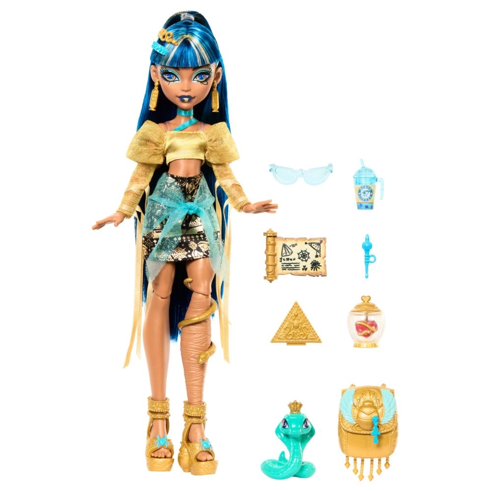 Mattel Cleo De Nile Fashion Doll - With Pet And Accessories Ages 4+