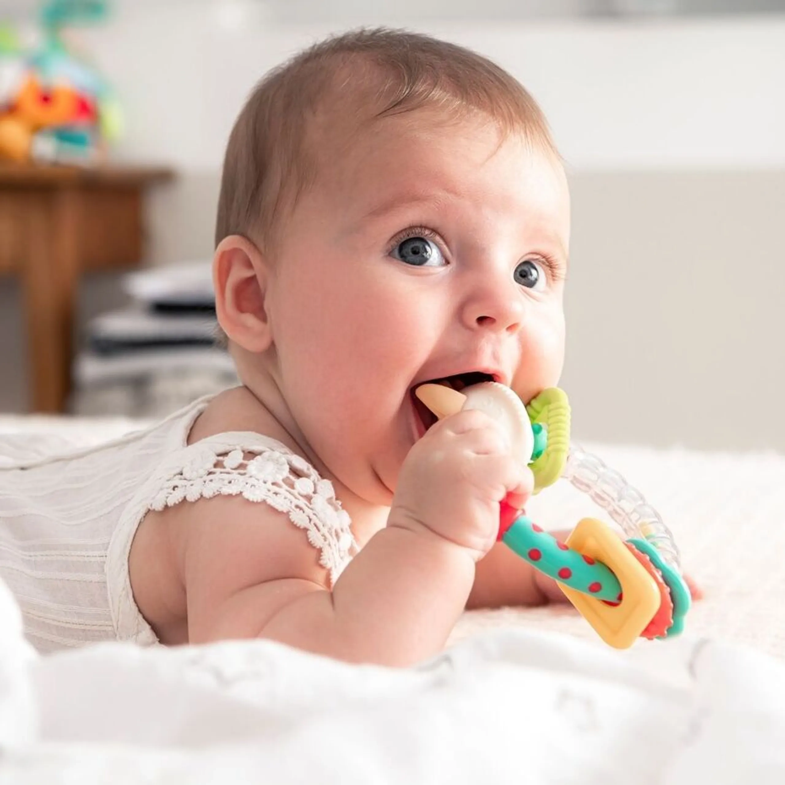 Fresh Touch Multi Textured Rattle - Suitable for 3 months & above