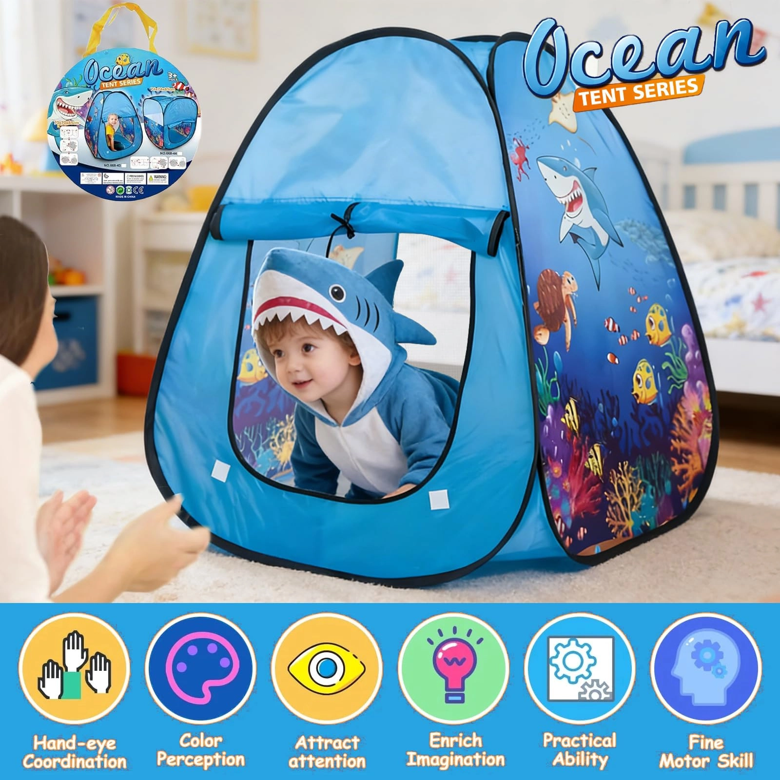 Kids Play Tent - Dinosaur One Size Portable