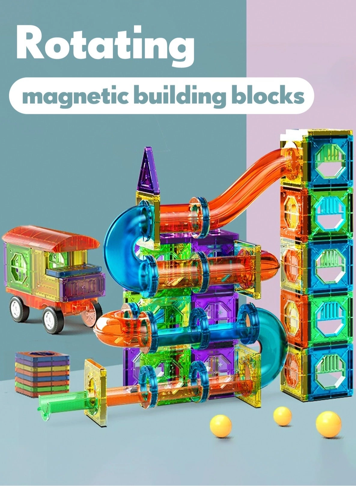 Magnetic Building Blocks - 69 pcs