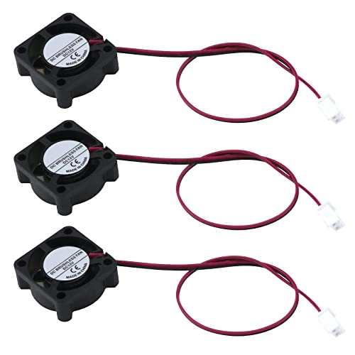 Antrader Mini Brushless Cooling Fan - 3-Pack 25mm x25mm x10mm