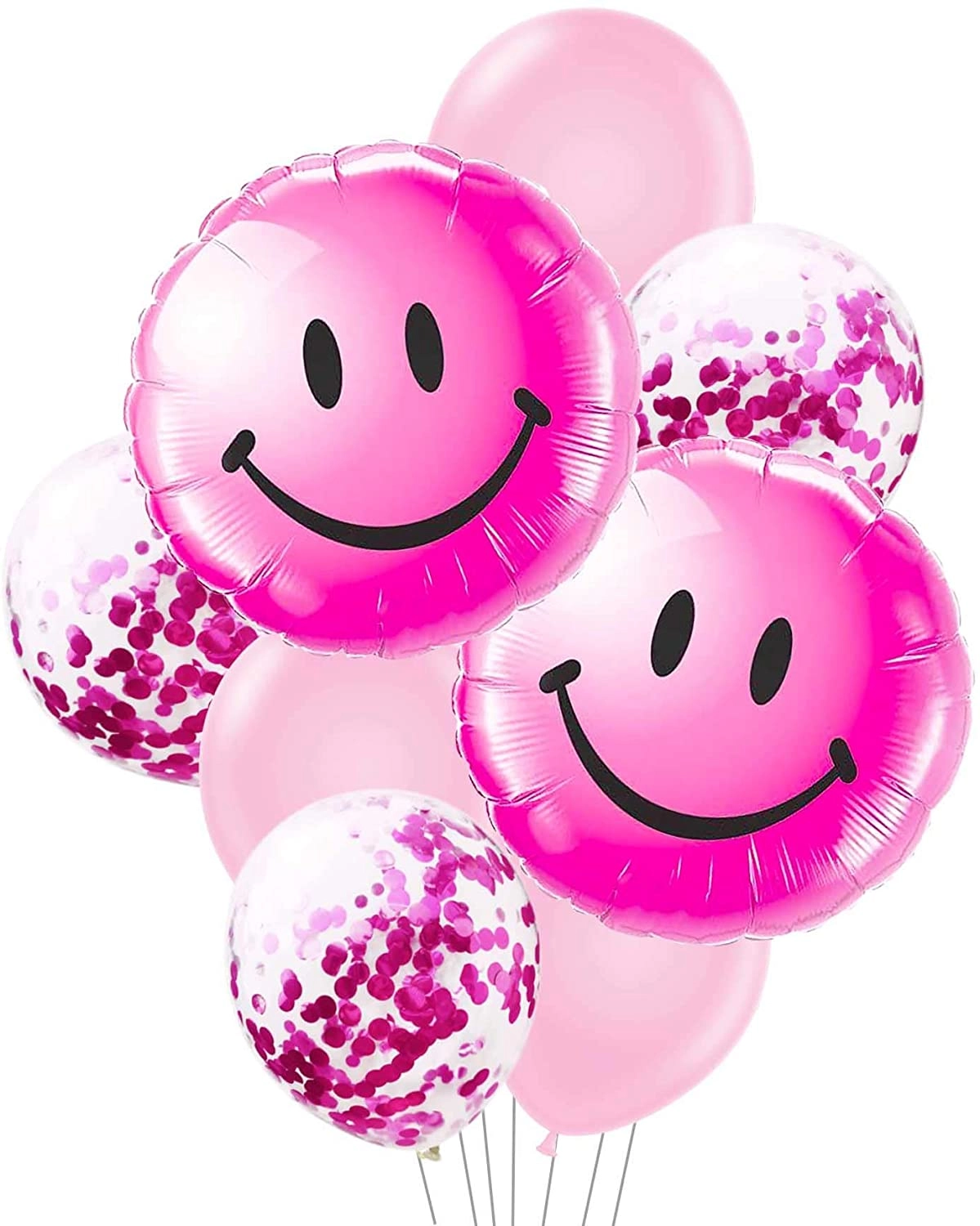 Party Time Trading LLC Smiley Foil Balloon - 8-Pieces Birthday