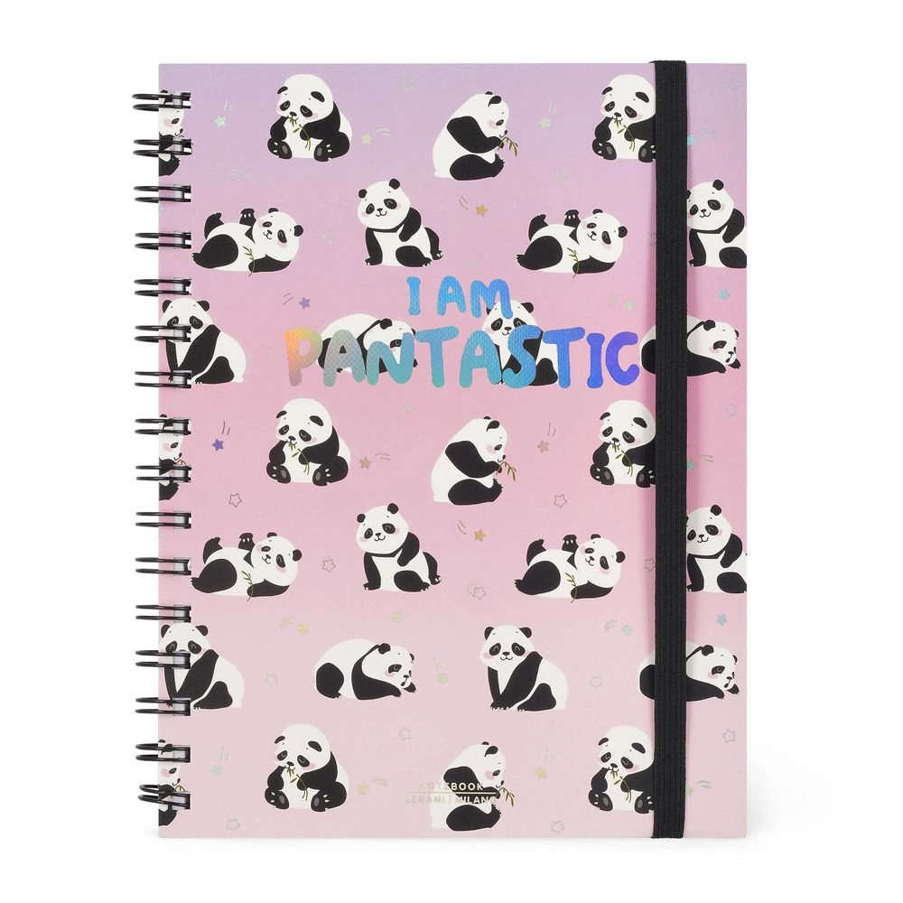 Legami Panda Spiral Notebook A5 Spiral - Lined 200 Pages