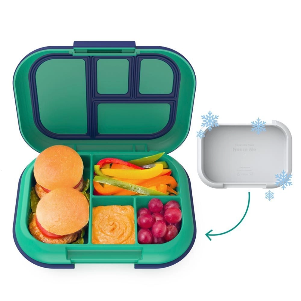 Kids Chill Lunch Box - Green four compartments