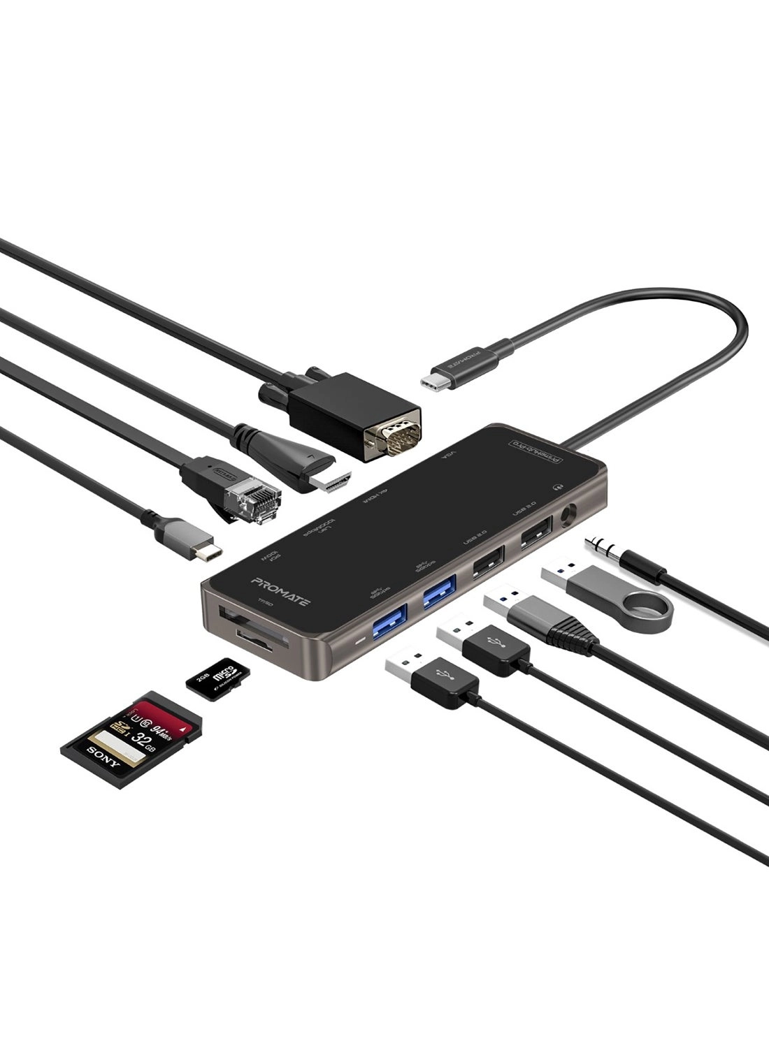 Promate MultiPort USB-C Hub